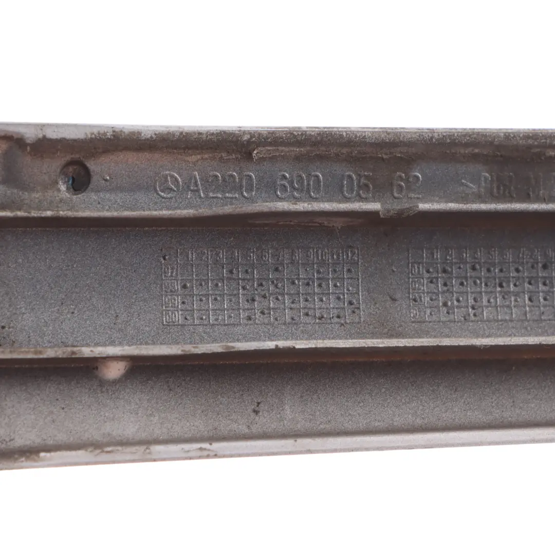 Front Left N/S Door Trim Strip Brilliant Silver Metallic - 9744 to Mercedes W220 1 with Part number A2206900562 Mercedes W220 1 Front Left N/S Door Trim Strip Brilliant Silver Metallic - 9744 - SKU A2206900562-BRS - Part number A2206900562