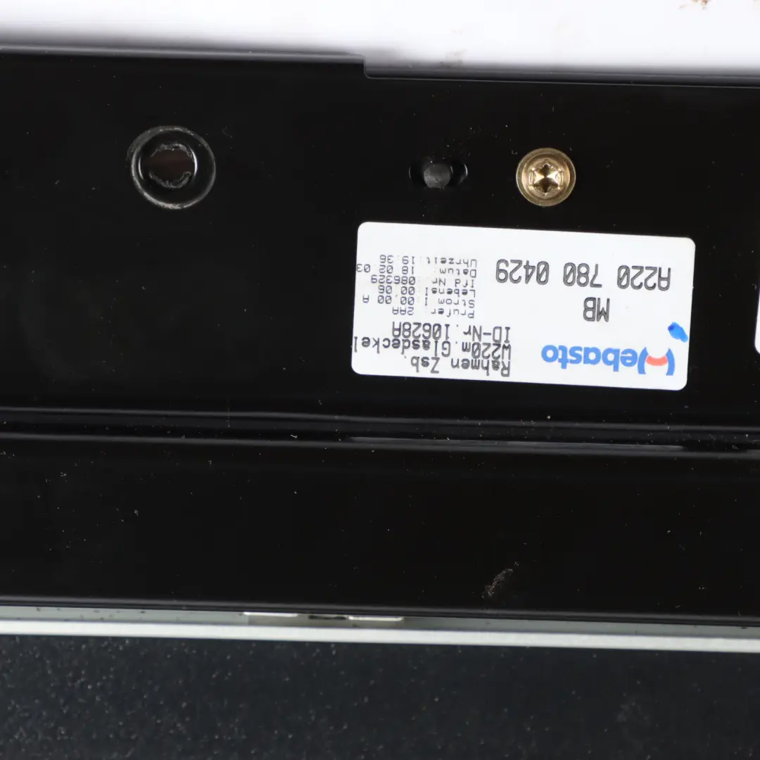 Mercedes W220 Sliding Panoramic Sun Roof Glass Glazing Hatch - SKU A2207800429 - Part number A2207800429