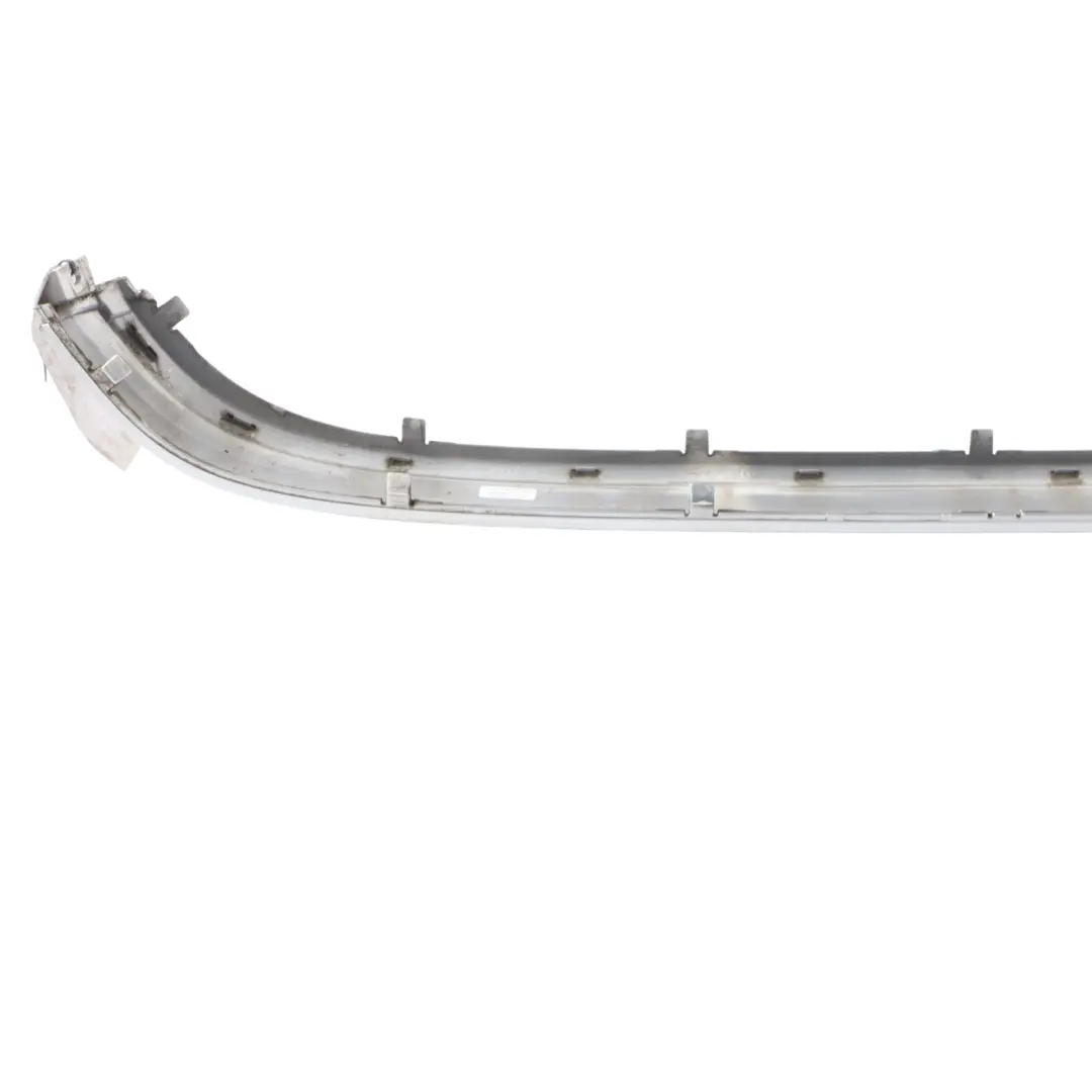 Bumper Moulding Left N/S Brilliant Silver Metallic - 9744 to Mercedes W220 Rear with Part number A2208850921 Mercedes W220 Rear Bumper Moulding Left N/S Brilliant Silver Metallic - 9744 - SKU A2208850921-BRS - Part number A2208850921