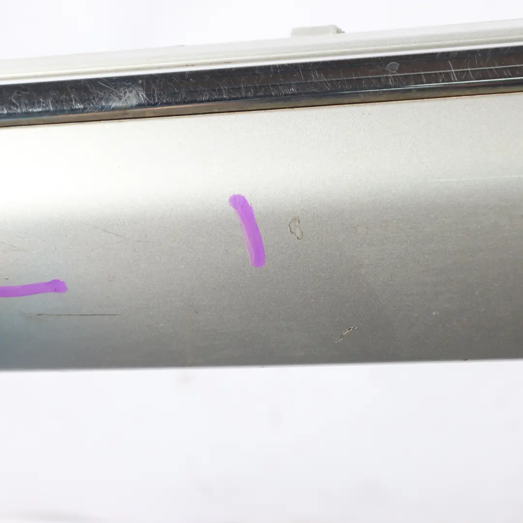 Bumper Central Trim Strip Brilliant Silver Metallic - 9744 to Mercedes W220 Rear with Part number A2208852121 Mercedes W220 Rear Bumper Central Trim Strip Brilliant Silver Metallic - 9744 - SKU A2208852121-BRS - Part number A2208852121