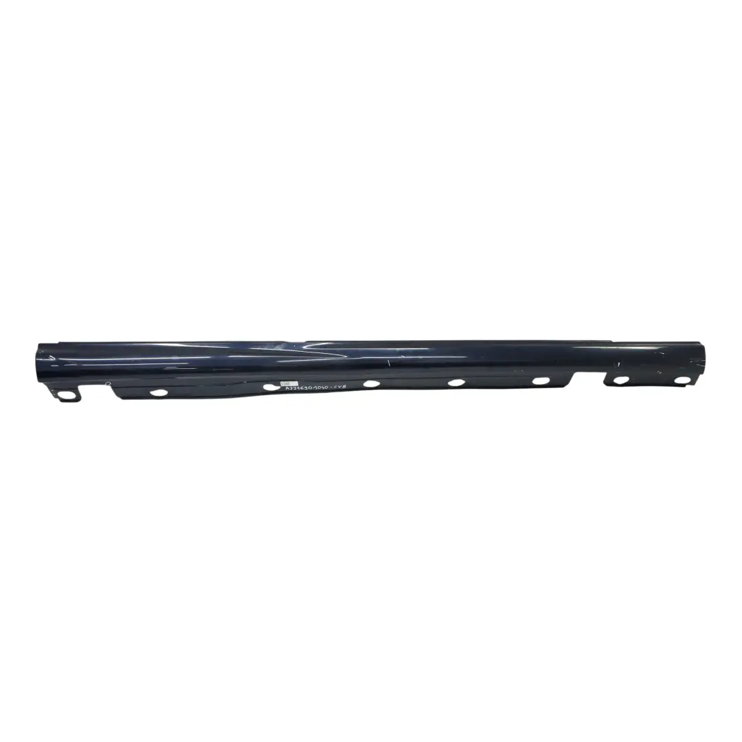 Door Sill Cover Side Skirt Right O/S Cavansite Blue Metallic - 890 to Mercedes W221 with Part number A2216901040 Mercedes W221 Door Sill Cover Side Skirt Right O/S Cavansite Blue Metallic - 890 - SKU A2216901040-CVB - Part number A2216901040