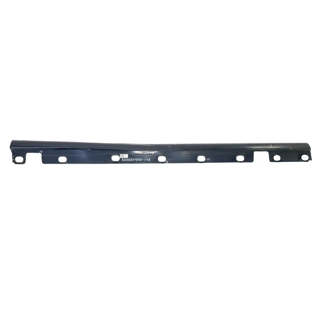 Door Sill Cover Side Skirt Right O/S Cavansite Blue Metallic - 890 to Mercedes W221 with Part number A2216901040 Mercedes W221 Door Sill Cover Side Skirt Right O/S Cavansite Blue Metallic - 890 - SKU A2216901040-CVB - Part number A2216901040