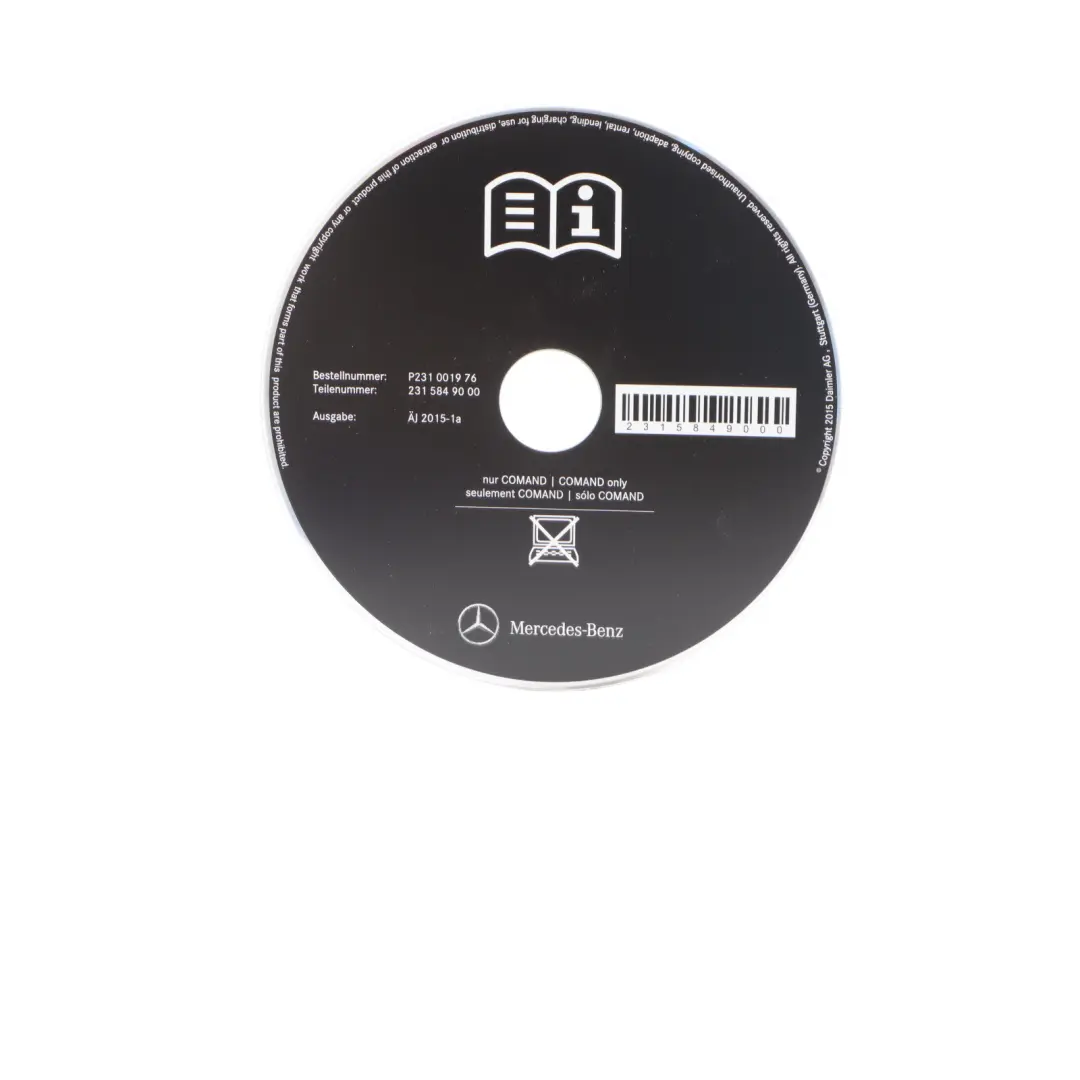 Mercedes Owner's Manual CD Digital Instructions Guide - SKU A2315849000 - Part number A2315849000