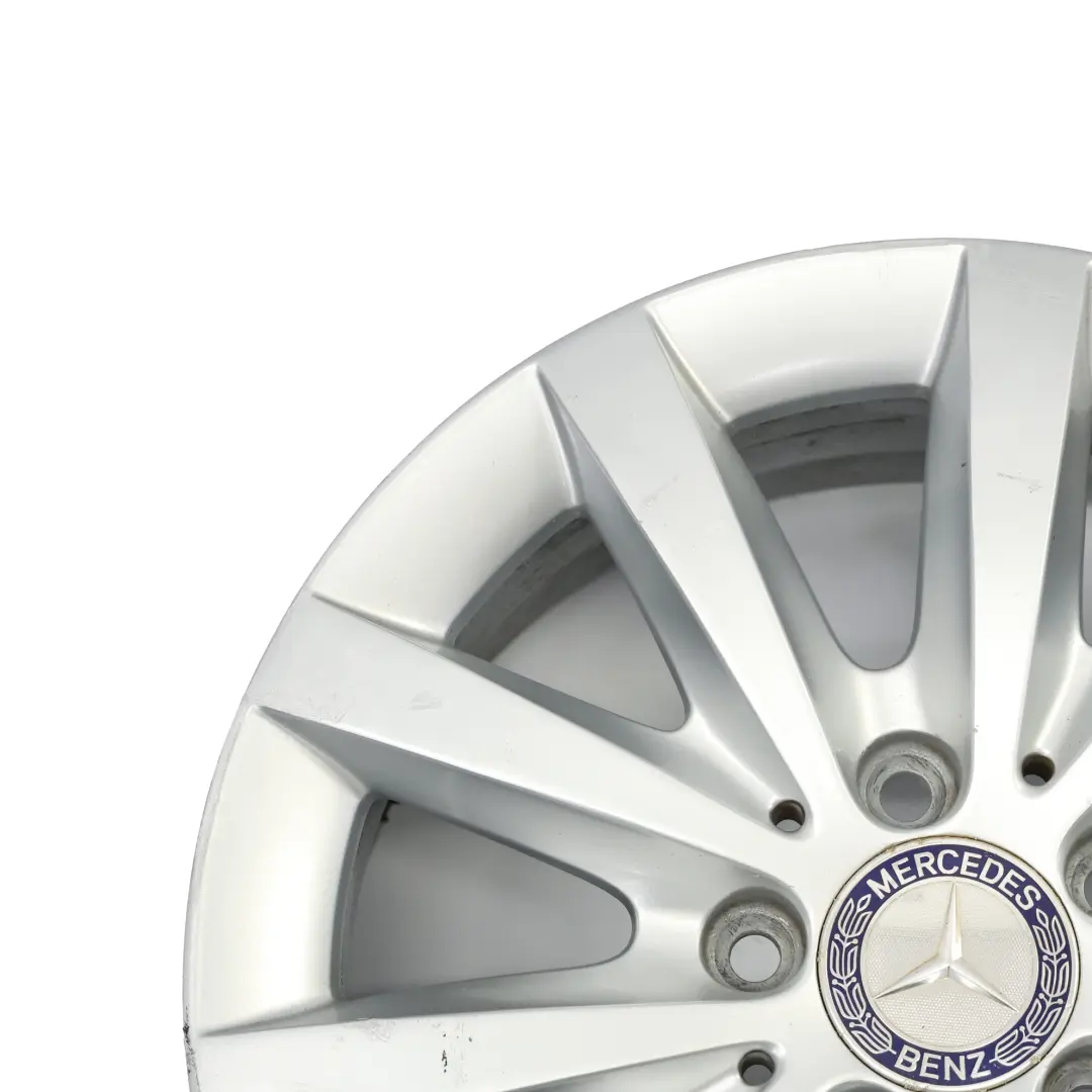 Mercedes W176 W246 Llanta aleación plateada 10 radios 16" ET:49 6,5J - SKU A2464010202-2 - Número de pieza A2464010202