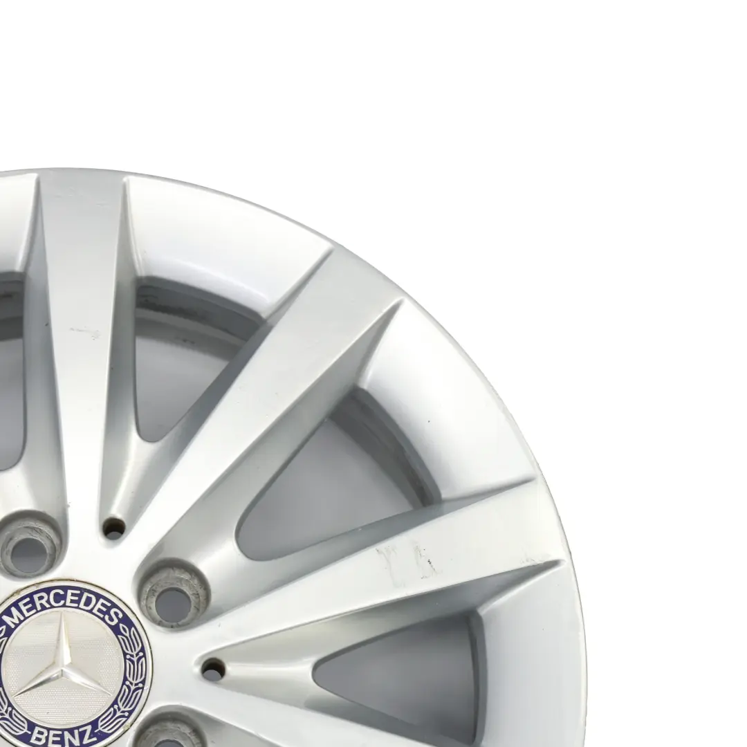 Mercedes W176 W246 Llanta aleación plateada 10 radios 16" ET:49 6,5J - SKU A2464010202-2 - Número de pieza A2464010202