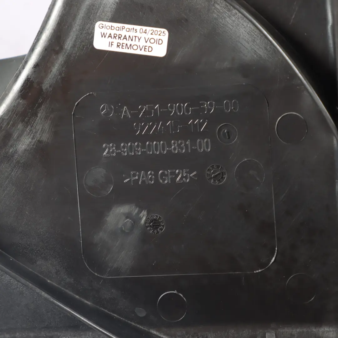 Radiator Fan Mercedes W164 R251 Engine Cooling Fan Motor Diesel to with Part number A2519063900 Radiator Fan Mercedes W164 R251 Engine Cooling Fan Motor Diesel - SKU A2519063900 - Part number A2519063900