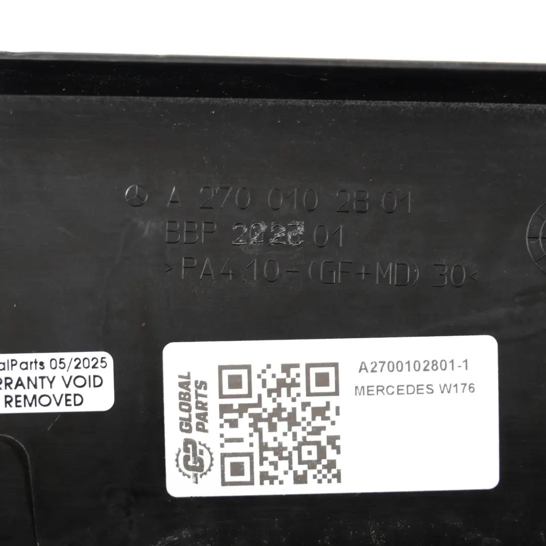  Tapa Motor Mercedes C117 X156 W176 Gasolina M270 Aislamiento Motor - SKU A2700102801-1 - Número de pieza A2700102801