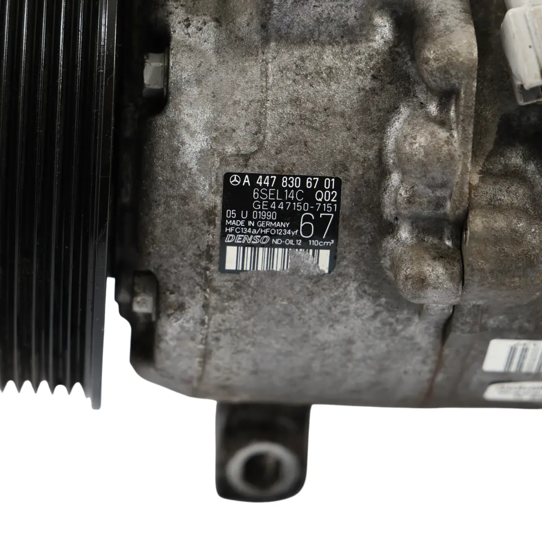 Conditioning Compressor A/C Pump to Mercedes Vito W447 Air with Part number A4478306701 Mercedes Vito W447 Air Conditioning Compressor A/C Pump - SKU A4478306701 - Part number A4478306701