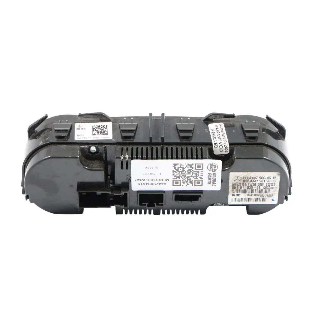 Klimaanlage A/C Armaturenbrett Verkleidung Bedienfeld für Mercedes W447 mit Teilenummer A4479004615 Mercedes W447 Klimaanlage A/C Armaturenbrett Verkleidung Bedienfeld - SKU A4479004615 - Teilenummer A4479004615