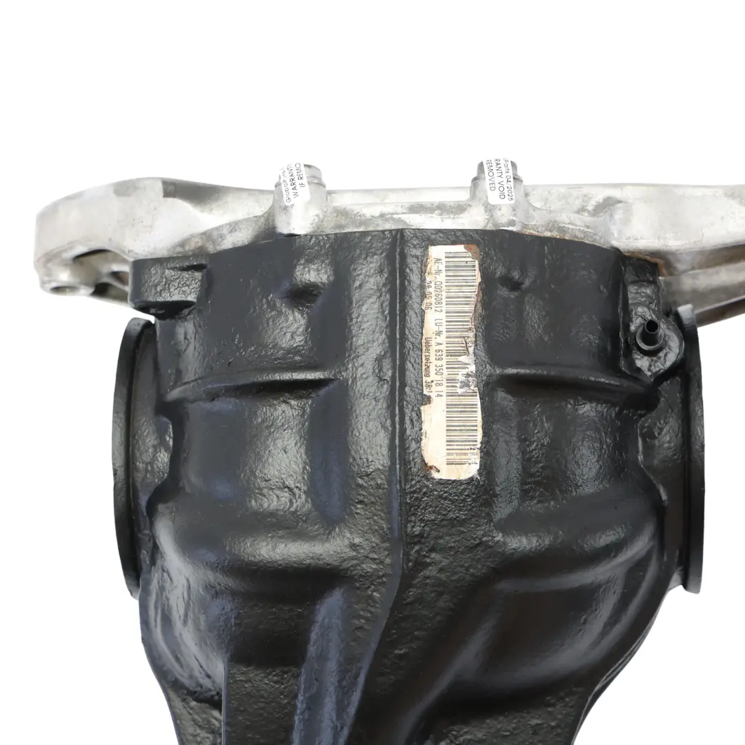 Axle Differential Diff 2,923 Ratio WARRANTY to Mercedes W639 Rear with Part number A6393501814 Mercedes W639 Rear Axle Differential Diff 2,923 Ratio WARRANTY - SKU A6393501814 - Part number A6393501814