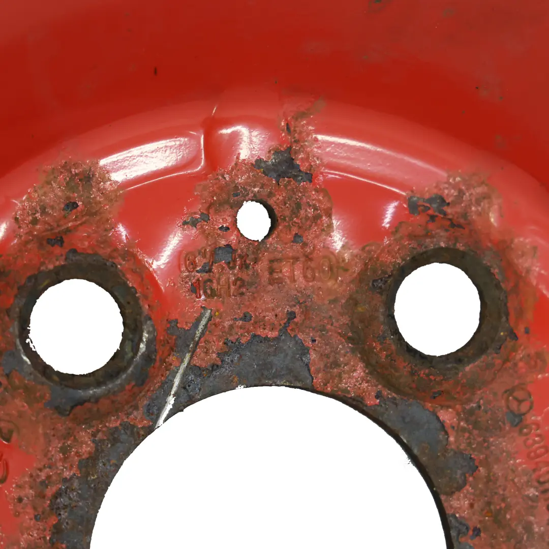 Rueda Repuesto Acero Rojo 16" ET:60 6,5J para Mercedes Vito W639 con número de pieza A6394011302 Mercedes Vito W639 Rueda Repuesto Acero Rojo 16" ET:60 6,5J - SKU A6394011302-5 - Número de pieza A6394011302