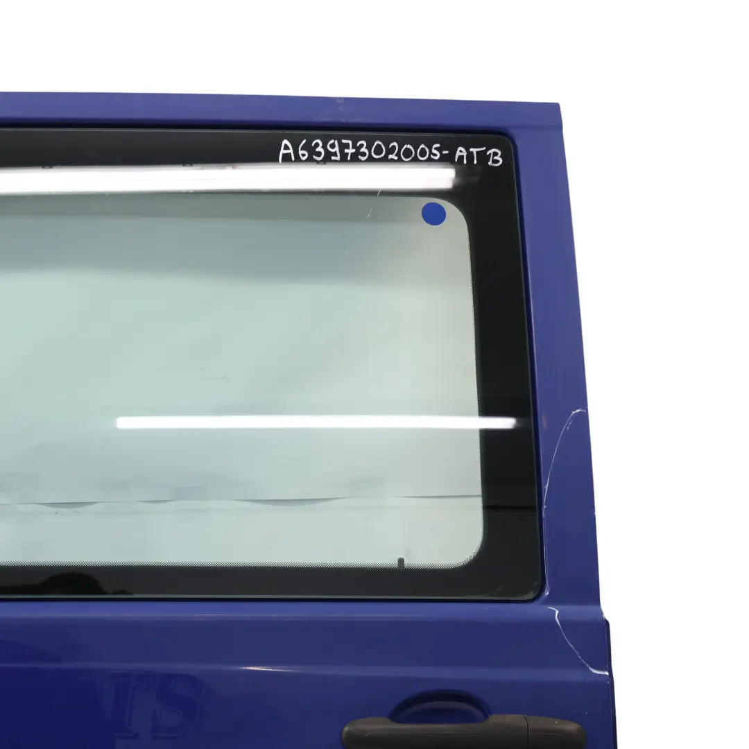 Sliding Side Door Rear Right O/S Atlantis Blue - 373 to Mercedes Vito W639 with Part number A6397302005 Mercedes Vito W639 Sliding Side Door Rear Right O/S Atlantis Blue - 373 - SKU A6397302005-ATB - Part number A6397302005