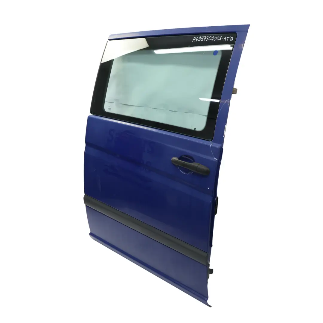 Sliding Side Door Rear Right O/S Atlantis Blue - 373 to Mercedes Vito W639 with Part number A6397302005 Mercedes Vito W639 Sliding Side Door Rear Right O/S Atlantis Blue - 373 - SKU A6397302005-ATB - Part number A6397302005