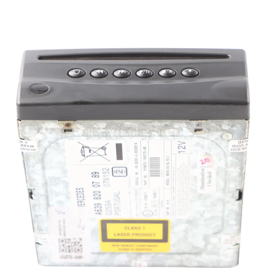Player Radio Audio Head Unit to Mercedes W639 CD with Part number A6398200789 Mercedes W639 CD Player Radio Audio Head Unit - SKU A6398200789 - Part number A6398200789