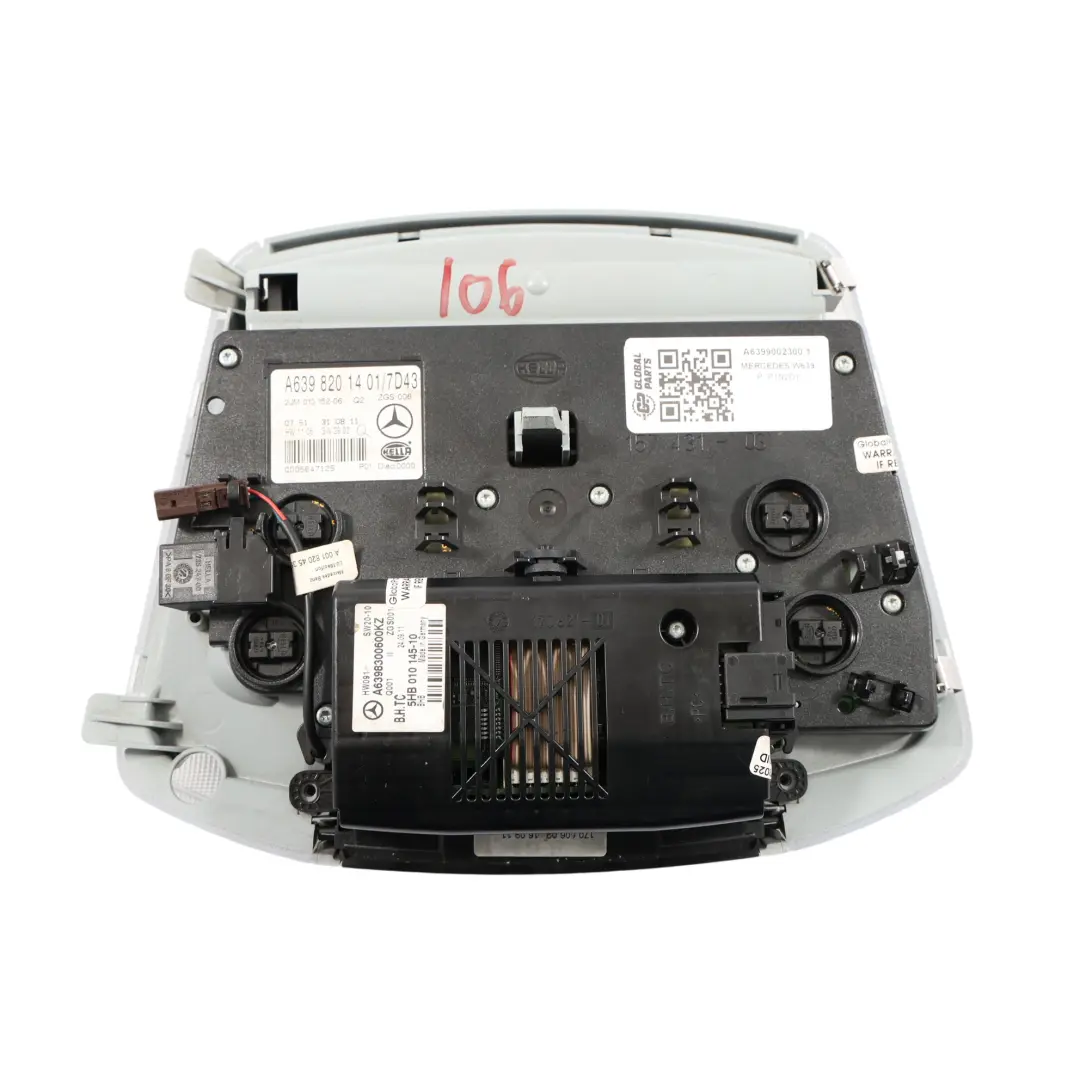 Roof Light Interior Front Lamp Switch Panel Grey A6398201401 to Mercedes Vito W639 with Part number A6399002300 Mercedes Vito W639 Roof Light Interior Front Lamp Switch Panel Grey A6398201401 - SKU A6399002300-1 - Part number A6399002300