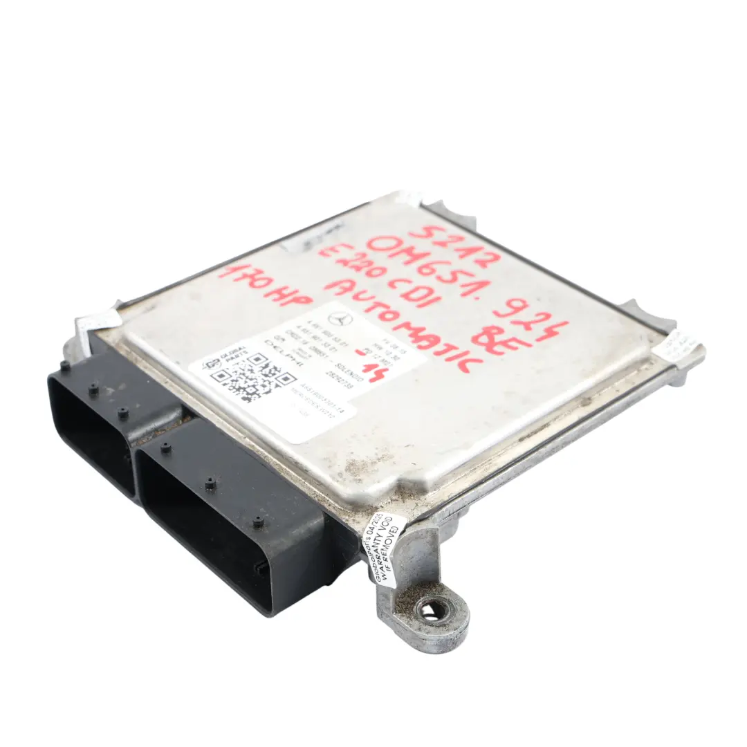 Mercedes S212 E220CDI OM651.924 170HP Unidad Control Motor ECU Kit - SKU A6519005301-14 - Número de pieza A6519005301