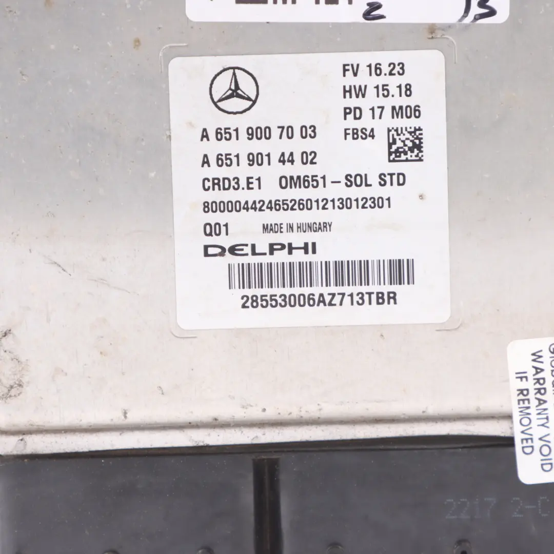 Mercedes GLA 220d X156 4matic 651.930 177HP Engine ECU Automatic - SKU A6519007003-3 - Part number A6519007003