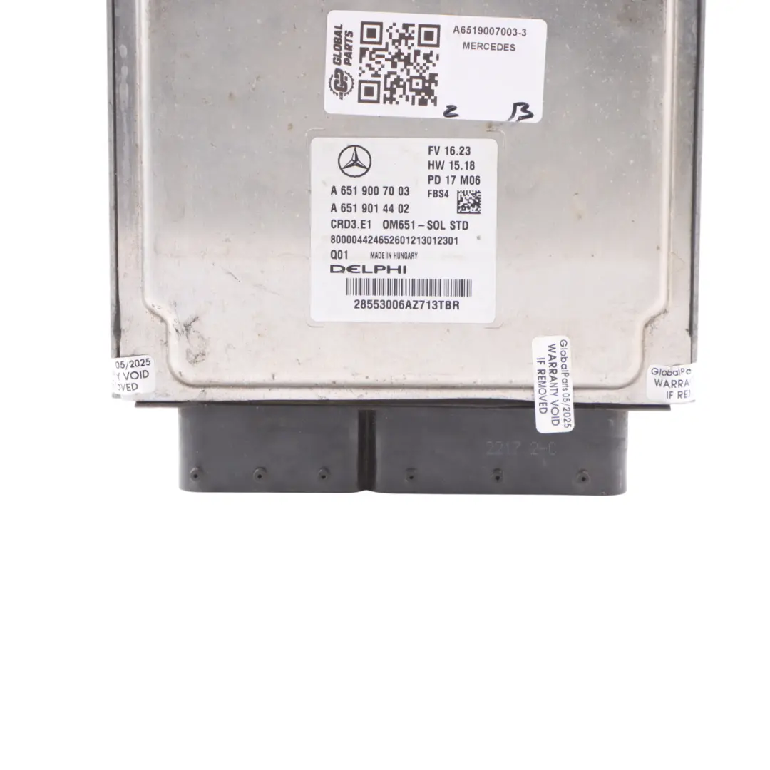 Mercedes GLA 220d X156 4matic 651.930 177HP Engine ECU Automatic - SKU A6519007003-3 - Part number A6519007003
