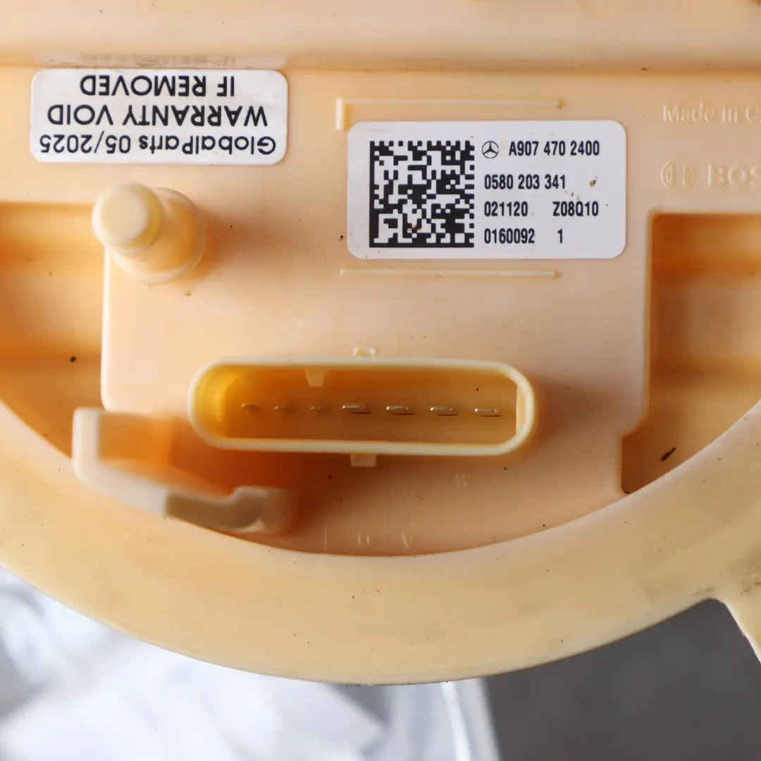 Pump Sender Tank Unit to Mercedes W910 Fuel with Part number A9074702400 Mercedes W910 Fuel Pump Sender Tank Unit - SKU A9074702400 - Part number A9074702400