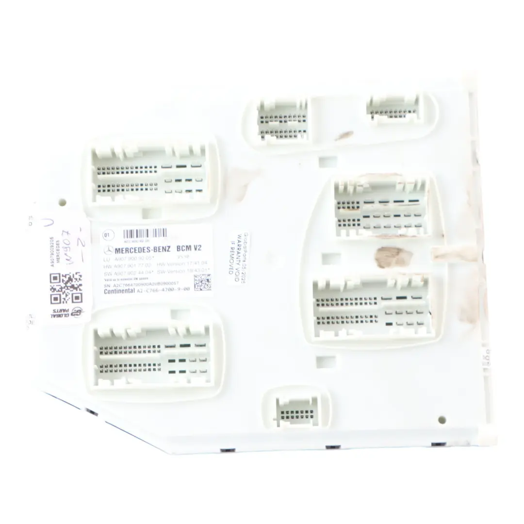 W907 W910 Modulo Controllo Carrozzeria BCM V2 ECU per Mercedes Sprinter con numero di parte A9079009205 Mercedes Sprinter W907 W910 Modulo Controllo Carrozzeria BCM V2 ECU - SKU A9079009205 - Numero di parte A9079009205