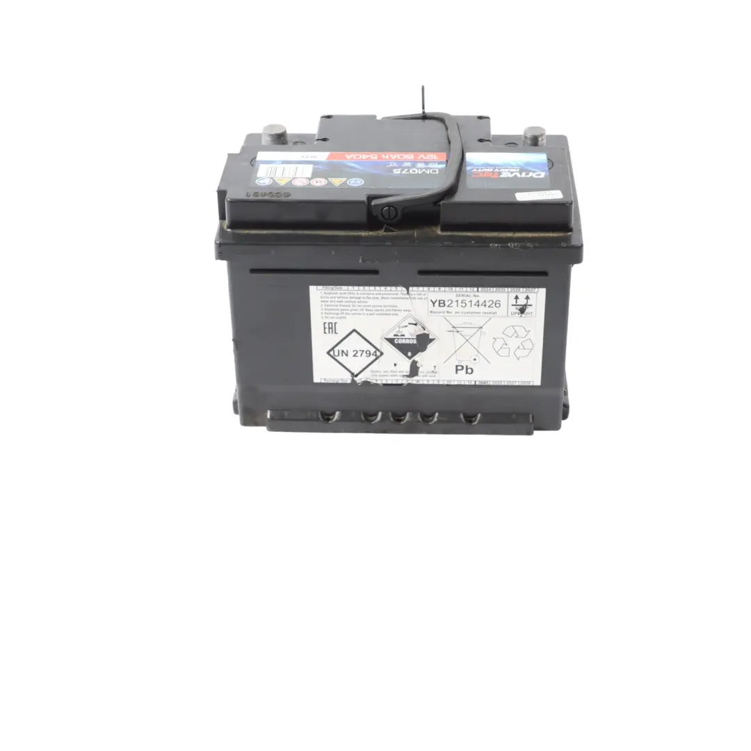 DriveTec Heavy Duty 12V Accumulator Battery 60Ah 540A DM075 to with Part number DRIVETEC-60AH DriveTec Heavy Duty 12V Accumulator Battery 60Ah 540A DM075 - SKU DRIVETEC-60AH - Part number DRIVETEC-60AH