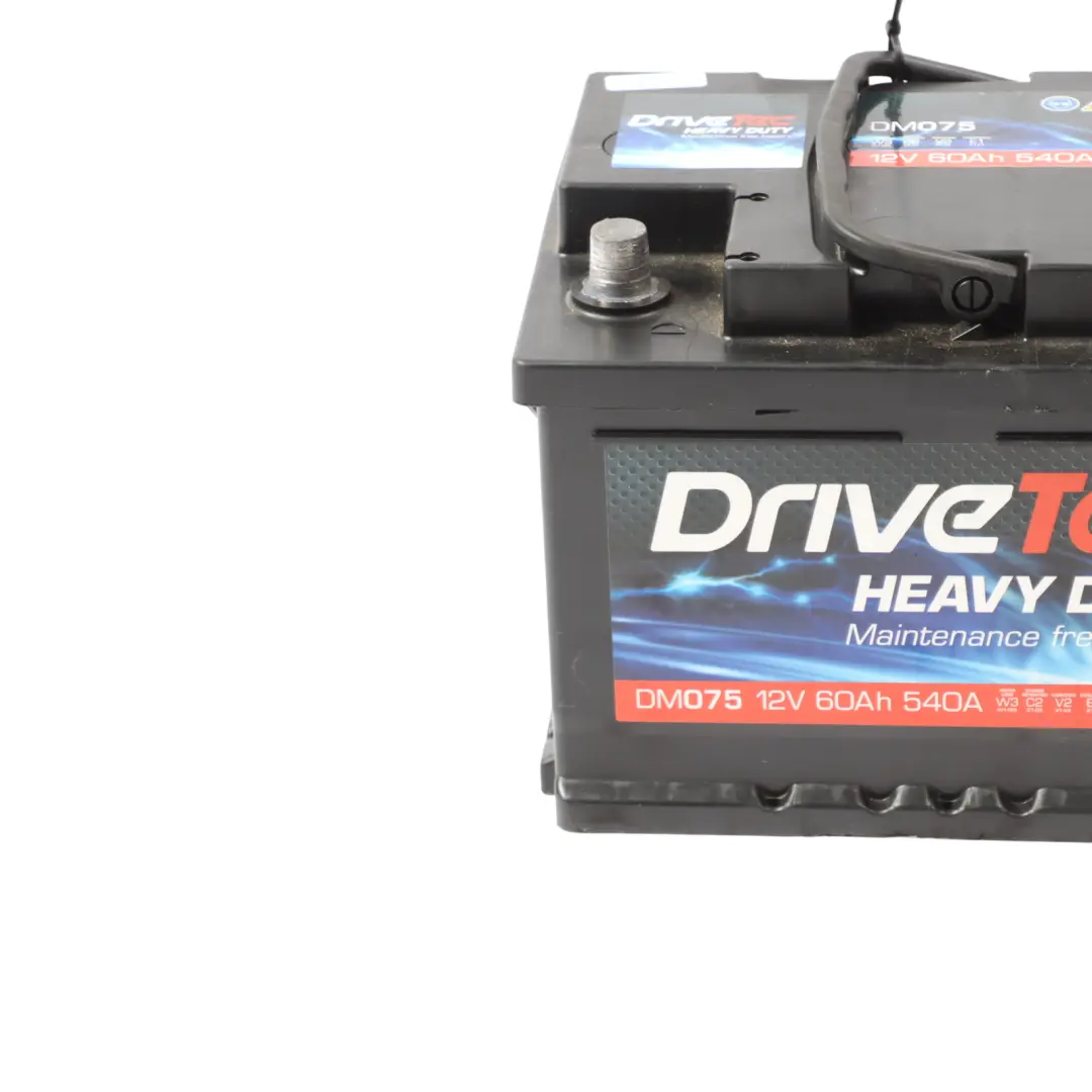 DriveTec Heavy Duty 12V Accumulator Battery 60Ah 540A DM075 to with Part number DRIVETEC-60AH DriveTec Heavy Duty 12V Accumulator Battery 60Ah 540A DM075 - SKU DRIVETEC-60AH - Part number DRIVETEC-60AH