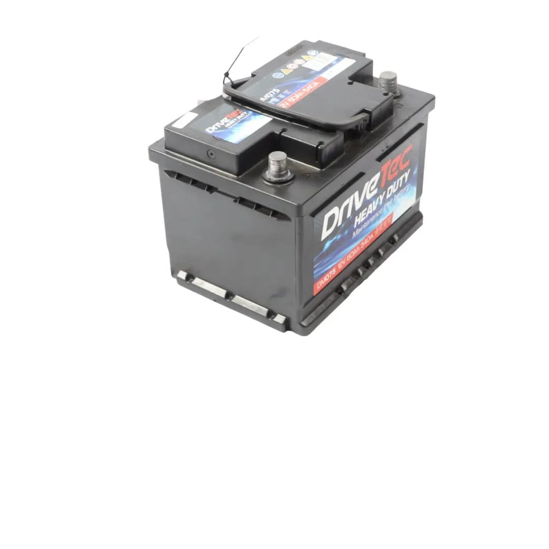 DriveTec Heavy Duty 12V Accumulator Battery 60Ah 540A DM075 to with Part number DRIVETEC-60AH DriveTec Heavy Duty 12V Accumulator Battery 60Ah 540A DM075 - SKU DRIVETEC-60AH - Part number DRIVETEC-60AH