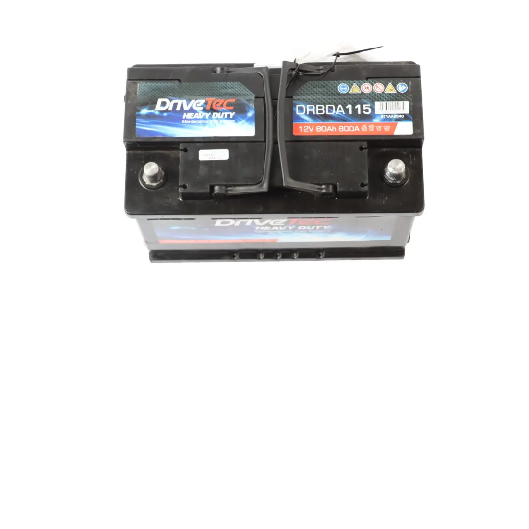 DriveTec Heavy Duty 12V Accumulator Car Battery 80Ah 800A DM110 to with Part number DRIVETEC-80AH DriveTec Heavy Duty 12V Accumulator Car Battery 80Ah 800A DM110 - SKU DRIVETEC-80AH - Part number DRIVETEC-80AH