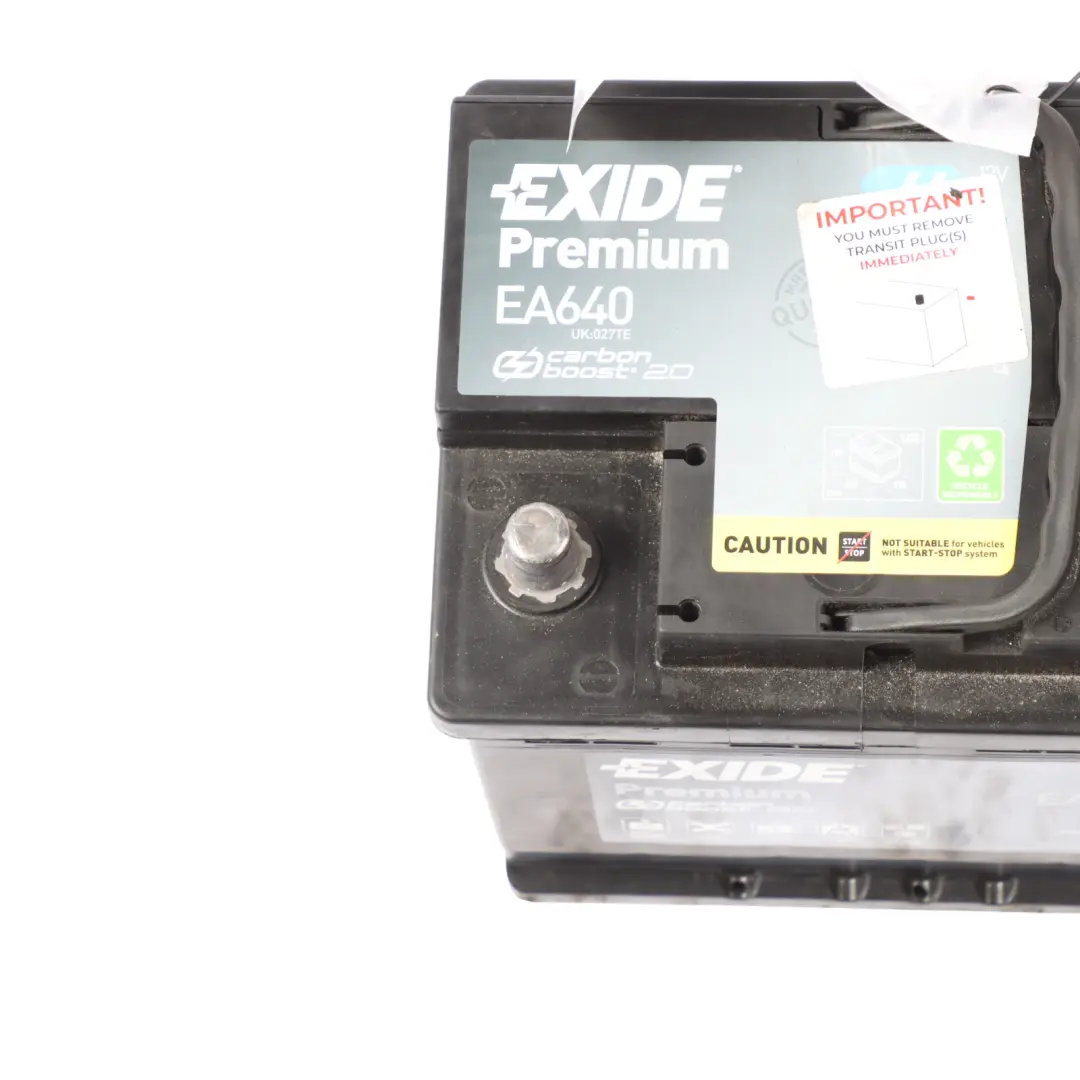 Exide Car Battery Accumulator Premium Carbon Boost 2.0 EA640 64Ah 640A to with Part number EXIDE-CARBON-64A Exide Car Battery Accumulator Premium Carbon Boost 2.0 EA640 64Ah 640A - SKU EXIDE-CARBON-64A - Part number EXIDE-CARBON-64A