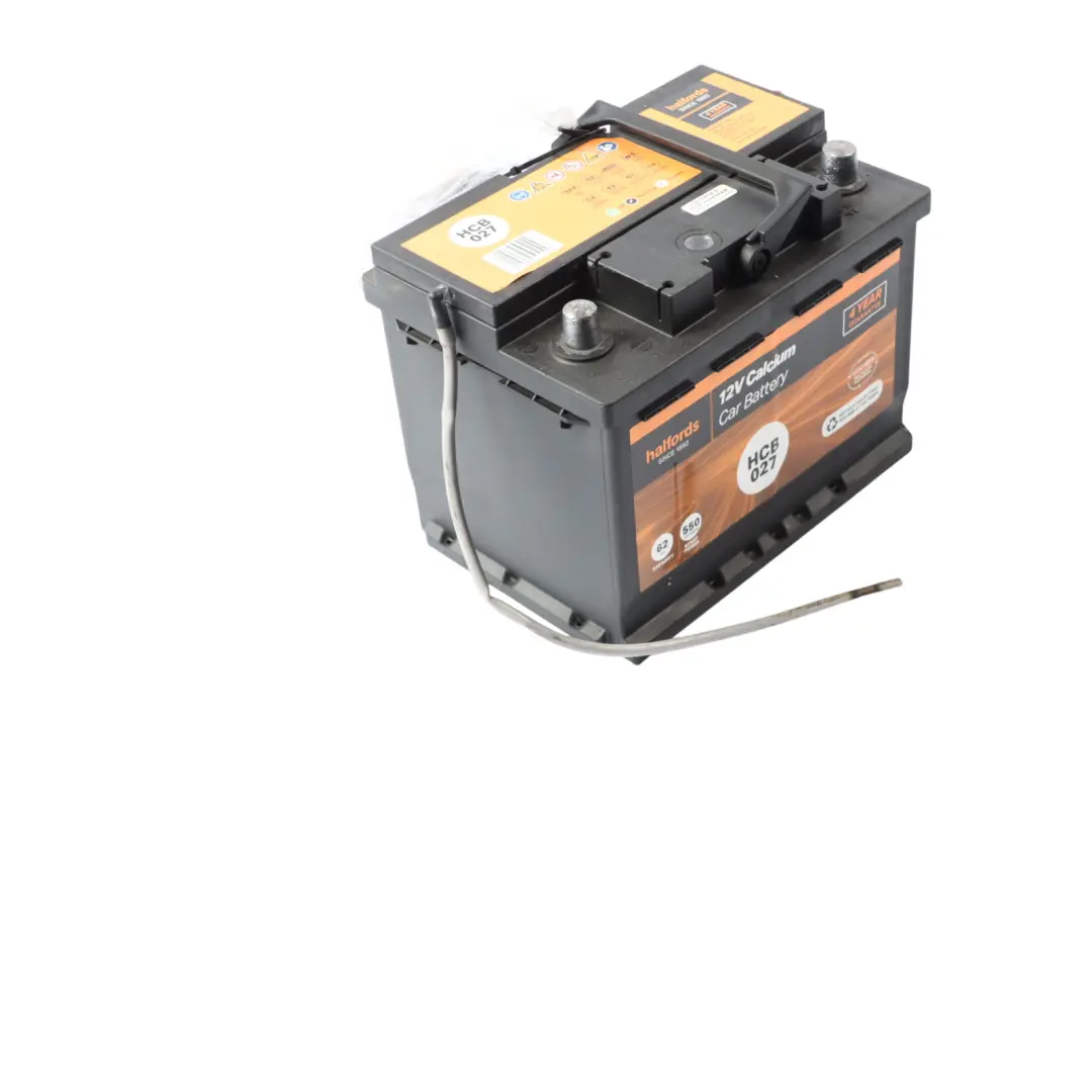 Halfords 12V Calcium Accumulator Battery Electrical Unit 62Ah 550A HCB027 to with Part number HALFORDS-62AH-2 Halfords 12V Calcium Accumulator Battery Electrical Unit 62Ah 550A HCB027 - SKU HALFORDS-62AH-2 - Part number HALFORDS-62AH-2