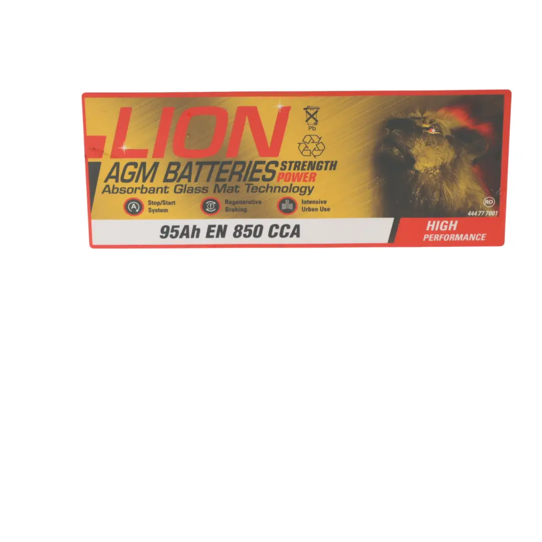 LION AGM 850 CCA Start Stop Accumulator Battery Electrical Unit 95Ah 850A 12V to with Part number LION-AGM-95AH LION AGM 850 CCA Start Stop Accumulator Battery Electrical Unit 95Ah 850A 12V - SKU LION-AGM-95AH - Part number LION-AGM-95AH