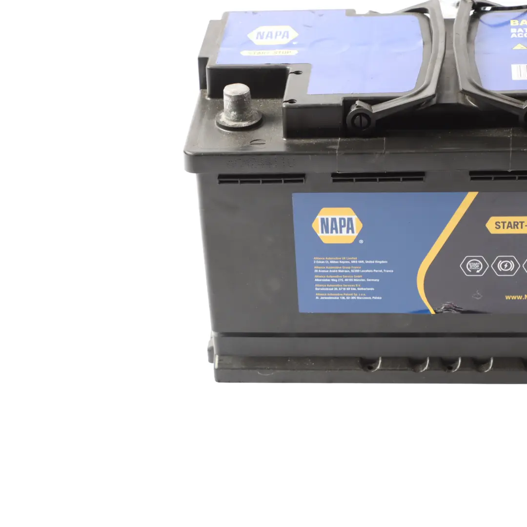  NAPA AGM Accumulator Car Battery Electrical Unit 80Ah 800A 12V AGM115N - SKU NAPA-AGM-80AH - Part number NAPA-80AH