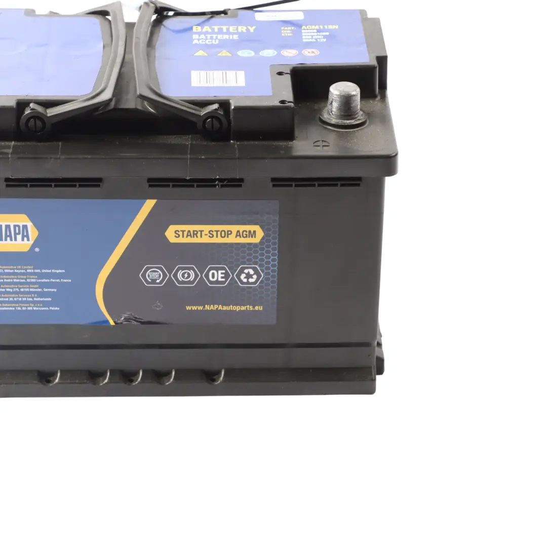  NAPA AGM Accumulator Car Battery Electrical Unit 80Ah 800A 12V AGM115N - SKU NAPA-80AH - Part number NAPA-80AH