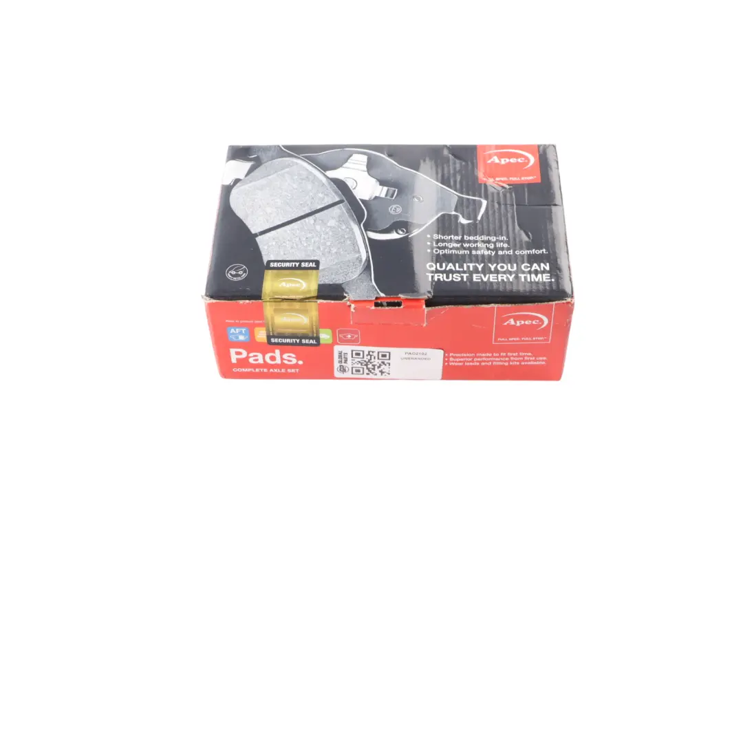Front Wheel Brake Pad Set Apec Braking Unit Kit to BMW F40 Mini F56 F60 with Part number PAD2102 BMW F40 Mini F56 F60 Front Wheel Brake Pad Set Apec Braking Unit Kit - SKU PAD2102 - Part number PAD2102