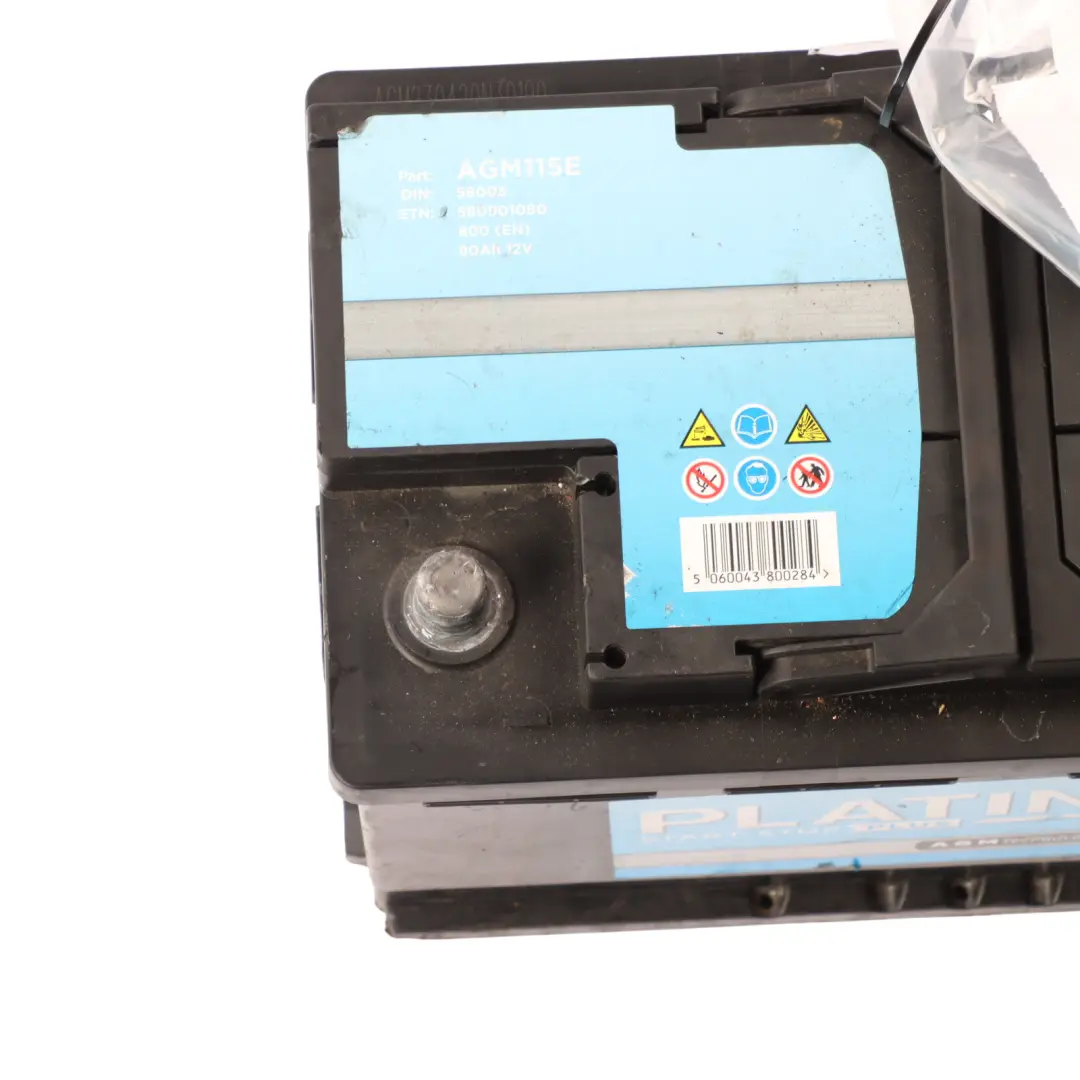 Platinum Start Stop Plus AGM Accumulator Battery 80Ah 800A 12V AGM115 to with Part number PLATINUM-AGM-80AH Platinum Start Stop Plus AGM Accumulator Battery 80Ah 800A 12V AGM115 - SKU PLATINUM-AGM-80AH - Part number PLATINUM-AGM-80AH
