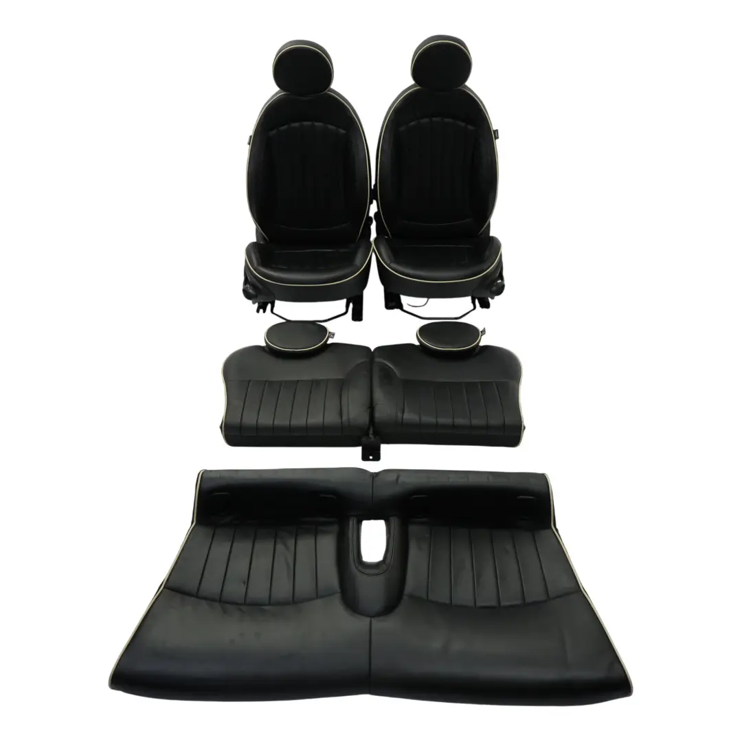 Mini Cooper One R56 Sport Full Leather Interior Seats Seat Front Rear Set Black - SKU R56-SEATS-SPORT-LEATHER-LOUNGE-T9E1 - Part number R56-SEATS-SPORT-LEATHER-LOUNGE