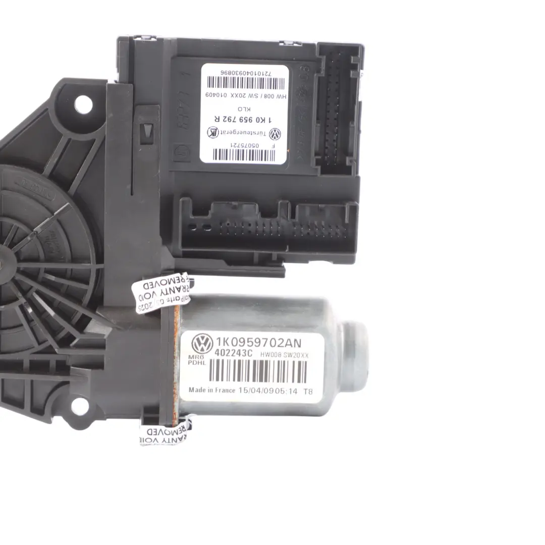 VW Volkswagen Golf 1K Front Window Regulator Motor Left N/S - SKU RHD-1K0959792R - Part number 1K0959792R