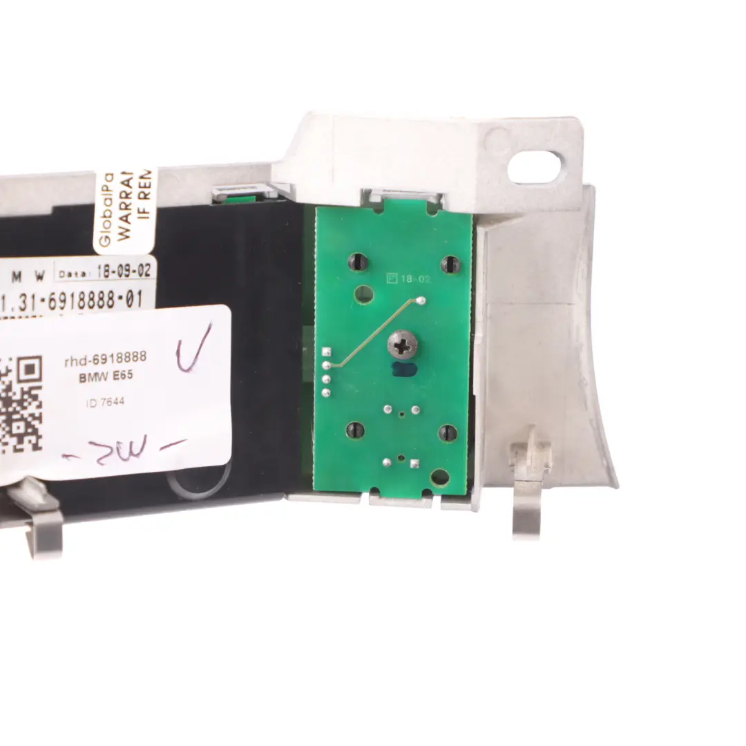 BMW 7 Series E65 E66 Headlight Control Element Light Switch Grey - SKU rhd-6918888 - Part number 6918888