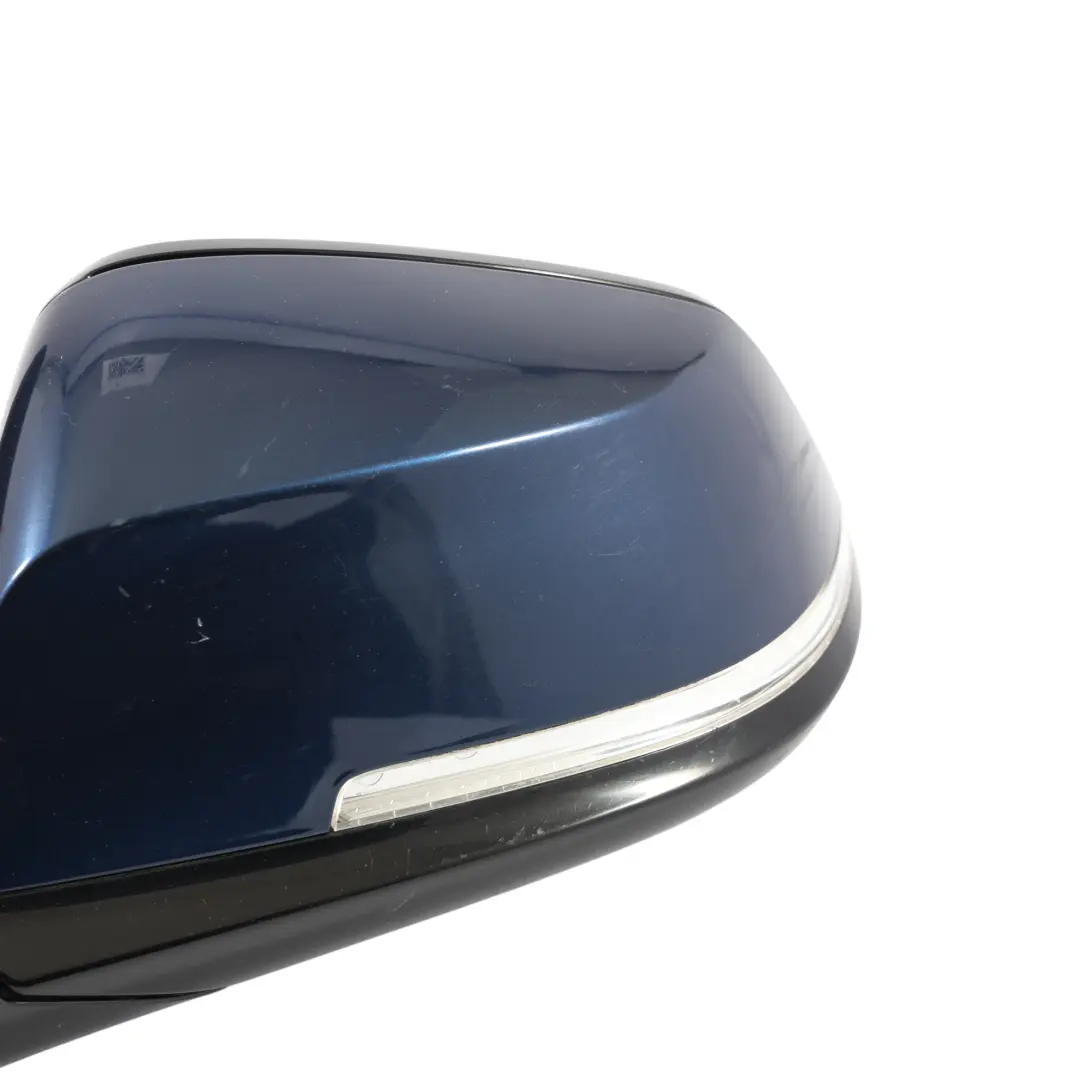 BMW F20 Wing Mirror Door Left Heated N/S High Gloss Tiefseeblau Blue - A76 - SKU RHD-7242779-DSB - Part number 7242779