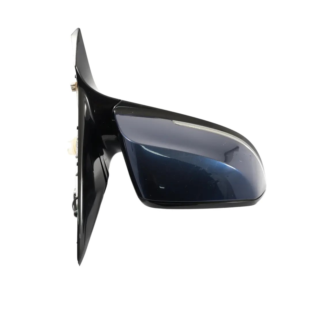BMW F20 Wing Mirror Heated Right O/S High Gloss 6 Pins Tiefseeblau Blue - A76 - SKU RHD-7242780-DSB - Part number 7242780
