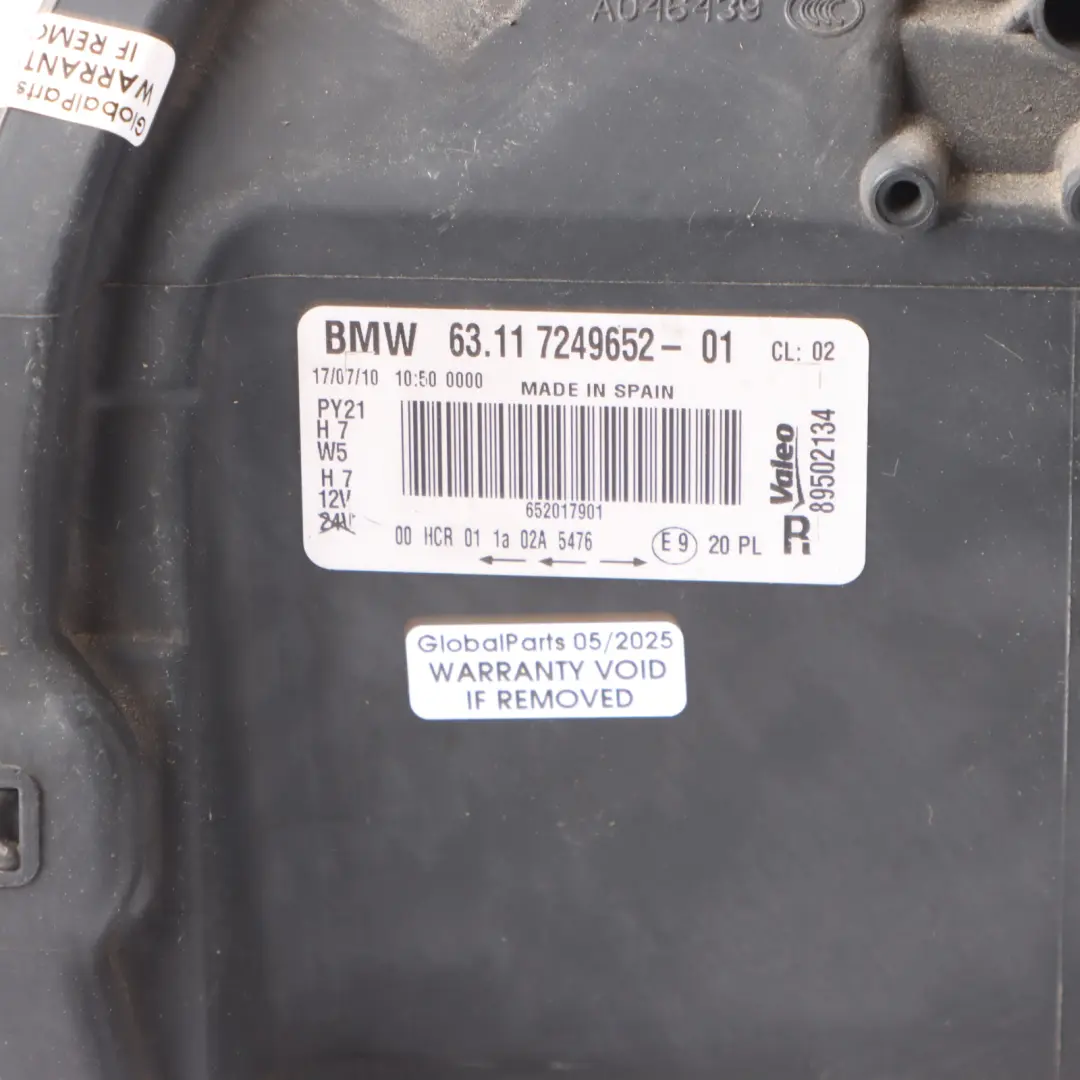 Headlight BMW E81 E82 E87 LCI Headlamp Driver Lamp Right O/S Light to with Part number 7249652 Headlight BMW E81 E82 E87 LCI Headlamp Driver Lamp Right O/S Light - SKU RHD-7249652-4 - Part number 7249652