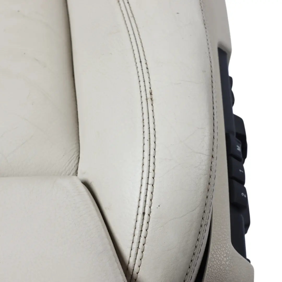 Front Sport Seat Memory Heated Left N/S Leather Elfenbein White to BMW F12 Cabrio with Part number 7280619 BMW F12 Cabrio Front Sport Seat Memory Heated Left N/S Leather Elfenbein White - SKU RHD-7280619-1 - Part number 7280619