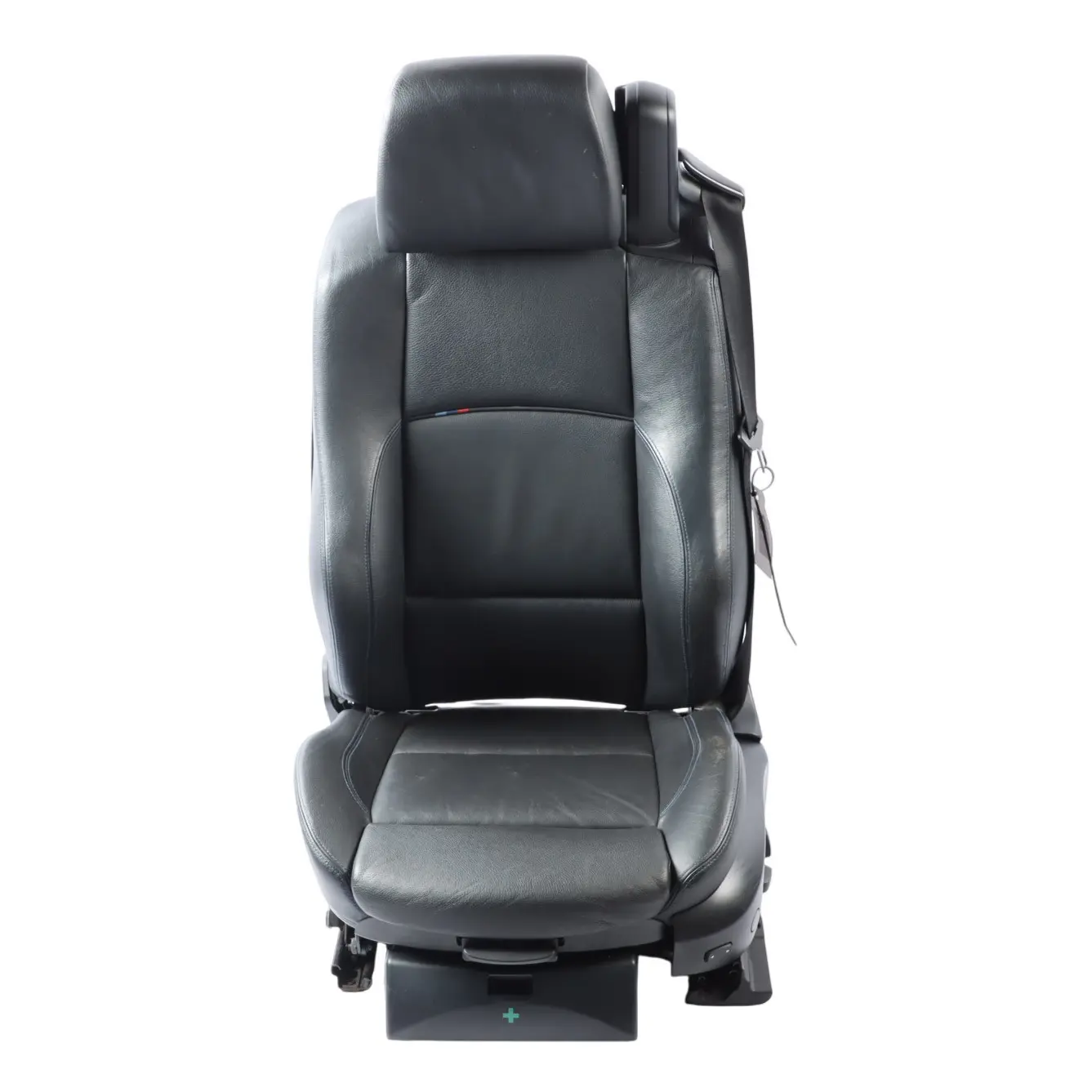 BMW E93 LCI M Sport Seat Front Left N/S Memory Black Leather Blue Stitching