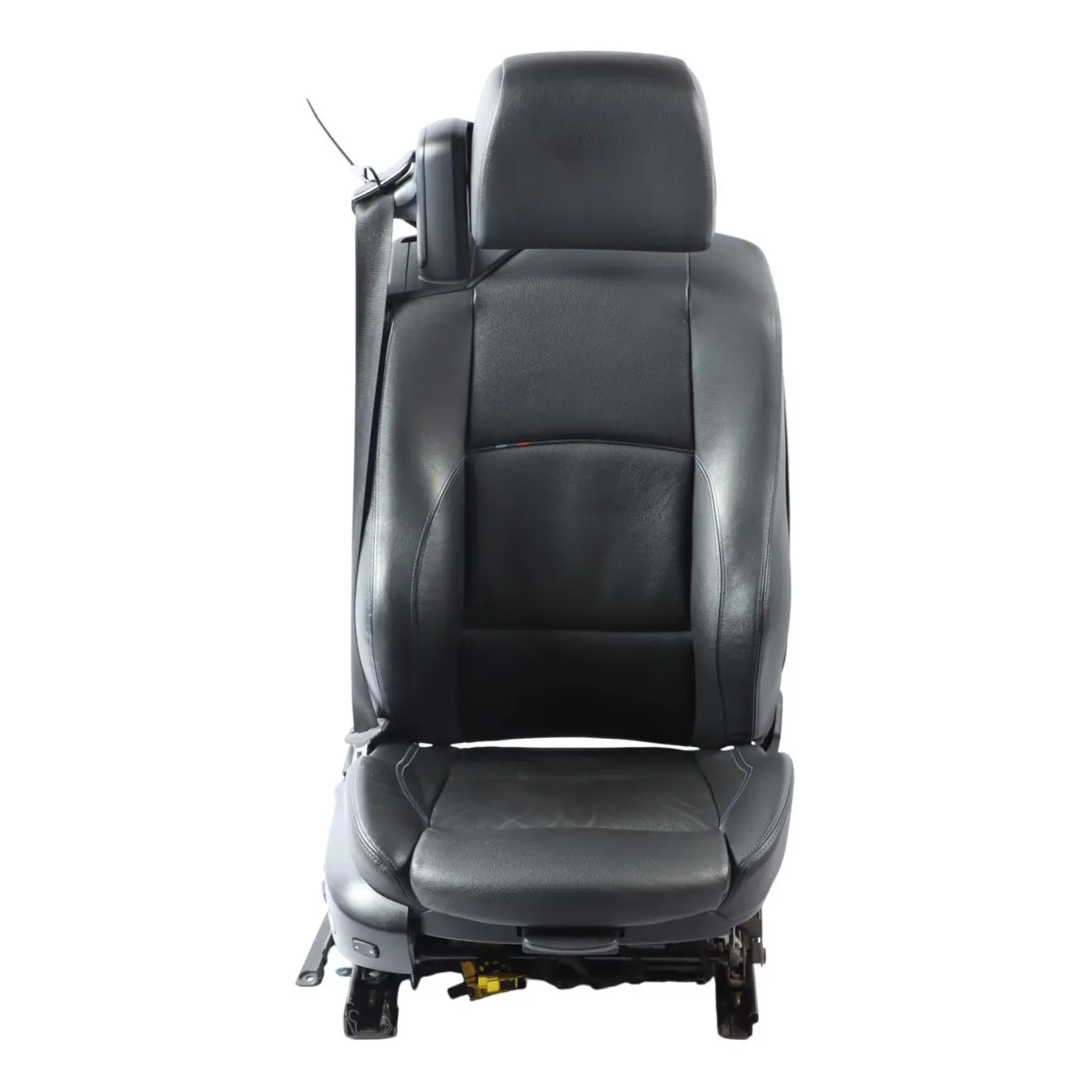 BMW E93 LCI M Sport Seat Front Right O/S Memory Black Leather Blue Stitching