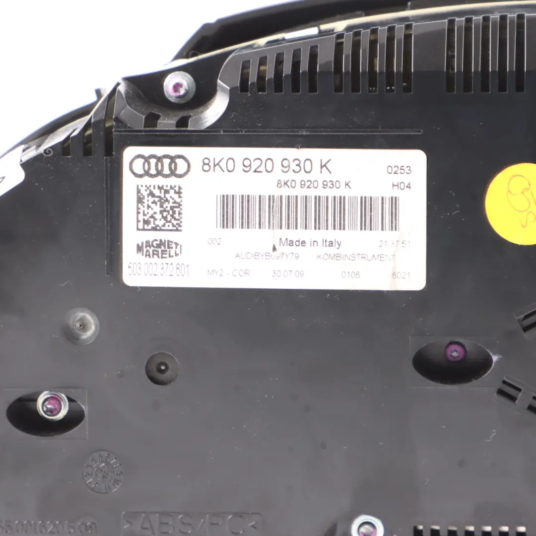 Audi S4 B8 Petrol Instrument Cluster Speedometer Clocks Automatic - SKU RHD-8K0920930K - Part number 8K0920930K