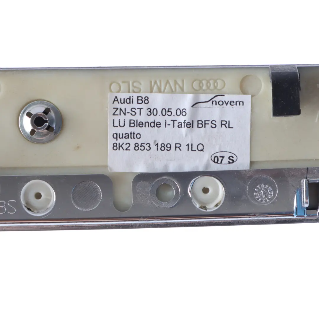 Dashboard Decor Trim Strip Quattro Badge Carbon Kit Set to Audi S4 B8 with Part number 8K2853189R Audi S4 B8 Dashboard Decor Trim Strip Quattro Badge Carbon Kit Set - SKU RHD-8K2853189R-1 - Part number 8K2853189R