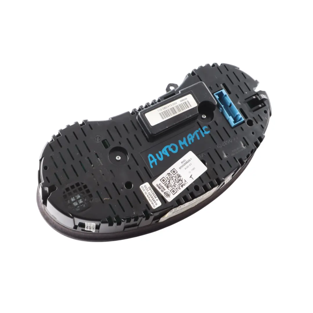 Instrument Cluster Clocks Speedometer Automatic to Audi A3 8P Petrol with Part number 8P0920982Q Audi A3 8P Petrol Instrument Cluster Clocks Speedometer Automatic - SKU RHD-8P0920982Q-1 - Part number 8P0920982Q