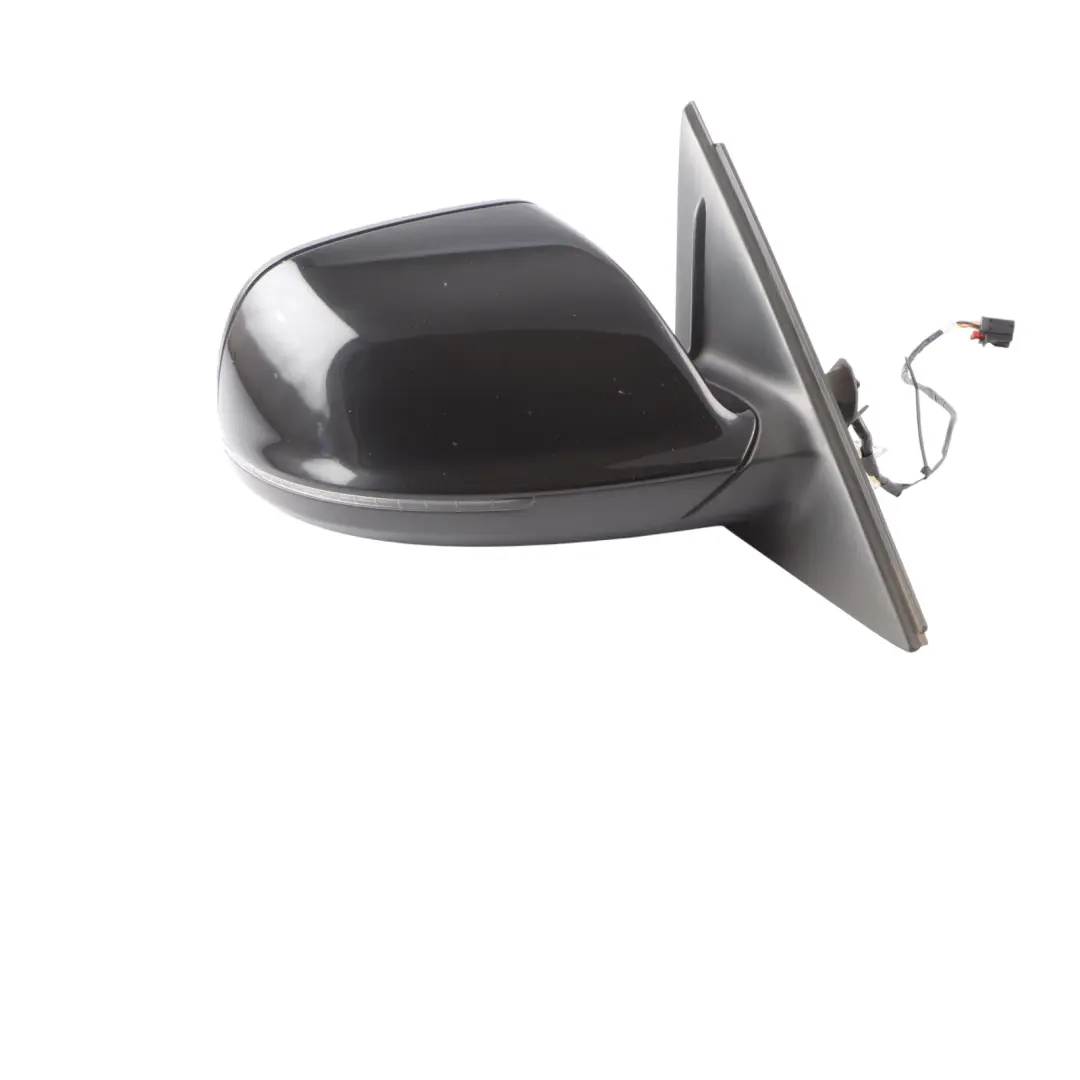 Audi Q5 8R Electric Mirror Wing Glass Right O/S Brilliant Black Metallic - Y9B - SKU RHD-8R2857410F-BBL - Part number 8R2857410F