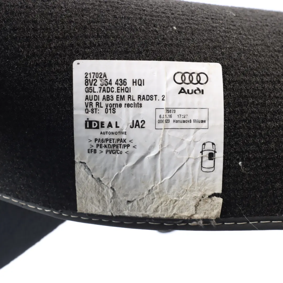 Floor Mats Interior Front Rear Floor Mat Carpet Cover Set to Audi A3 8V with Part number 8V3863012A Audi A3 8V Floor Mats Interior Front Rear Floor Mat Carpet Cover Set - SKU RHD-8V3863012A - Part number 8V3863012A