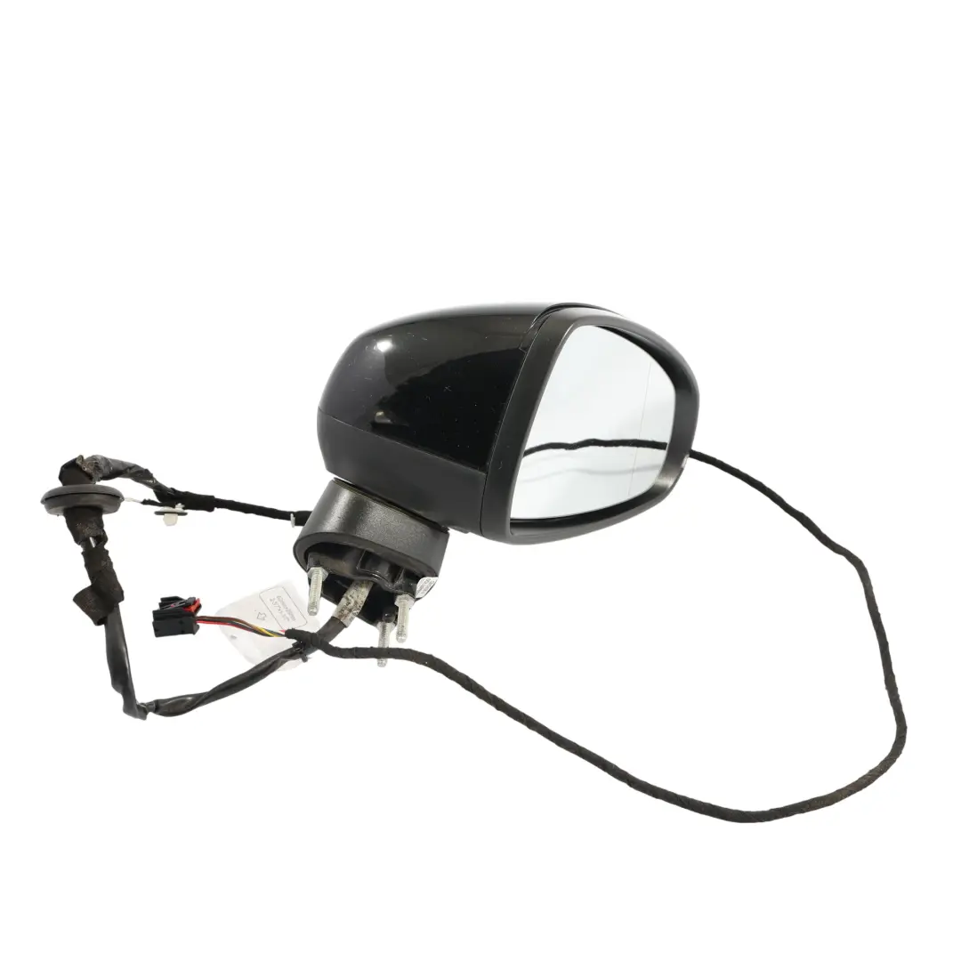 Audi A1 8X Wing Mirror Right O/S Door Electric Brilliant Black Metallic - Y9B - SKU RHD-8X2857410K-BBL - Part number 8X2857410K